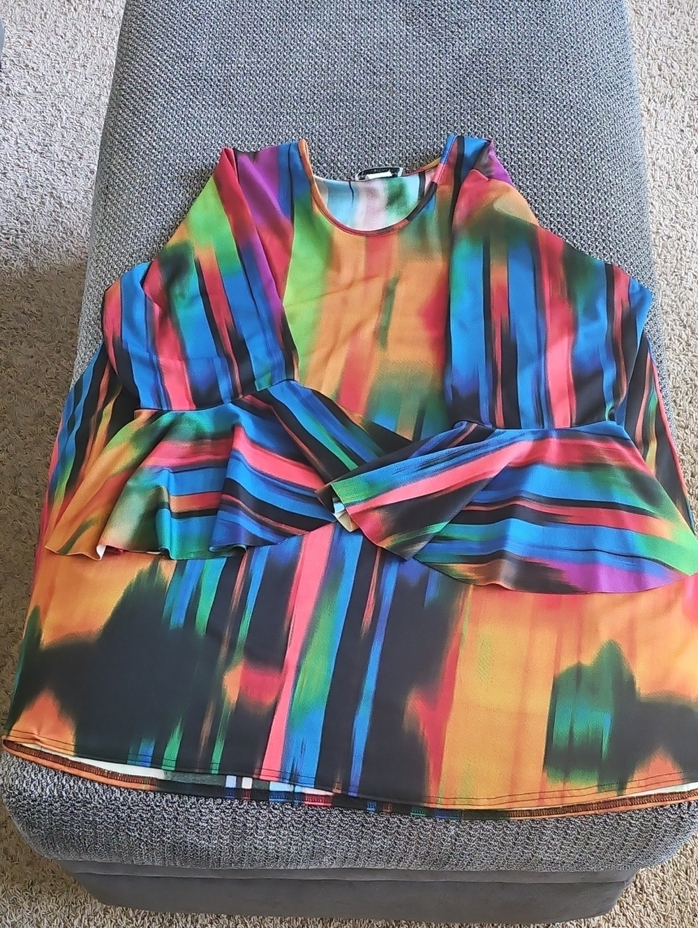 Women's Multicolor Striped Long-Sleeve Top